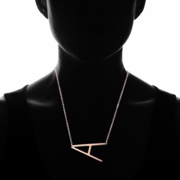 diane lo’ren Jewelry - Rose gold plated letter “A” necklace